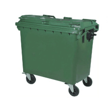 China Supplier Outdoor Plastic Dark Green Large Garbage Container